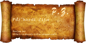 Pákozdi Zita névjegykártya